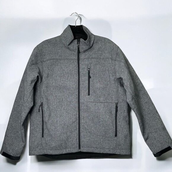 Kirkland Signature Mens 2XL Full Zip Softshell Jacket Adjustable Hem Cuff Gray - Picture 1 of 12